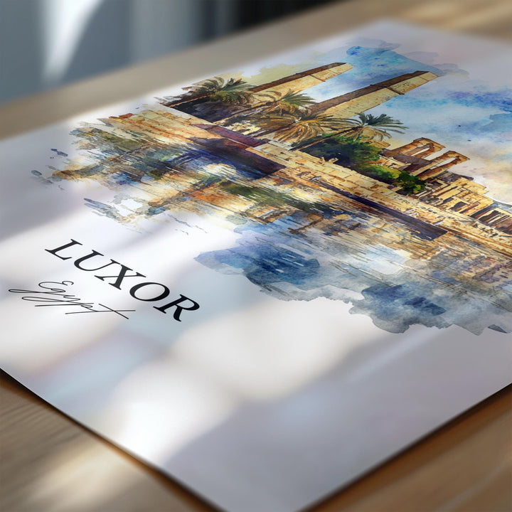 Luxor, Egypt – Watercolor Art Print