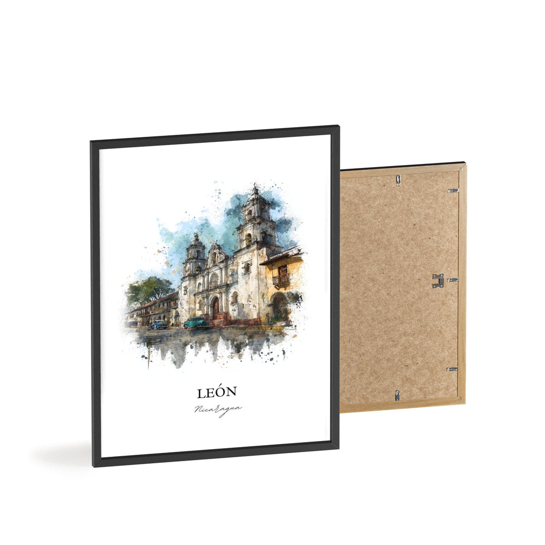 León, Nicaragua – Watercolor Art Print