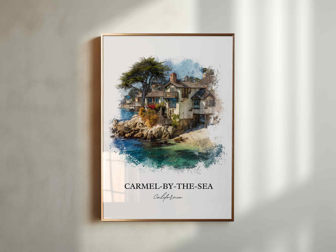 Carmel-by-the-Sea, California – Watercolor Art Print