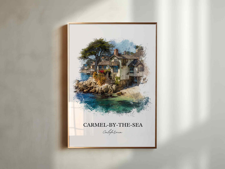 Carmel-by-the-Sea, California – Watercolor Art Print