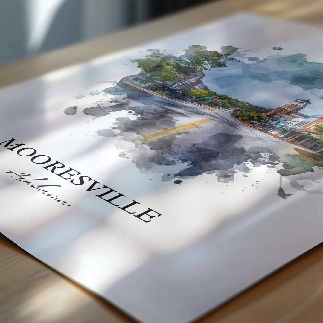 Mooresville, Alabama – Watercolor Art Print