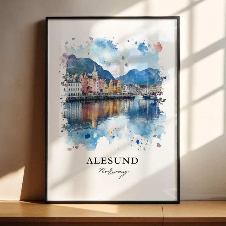 Alesund, Norway – Watercolor Art Print