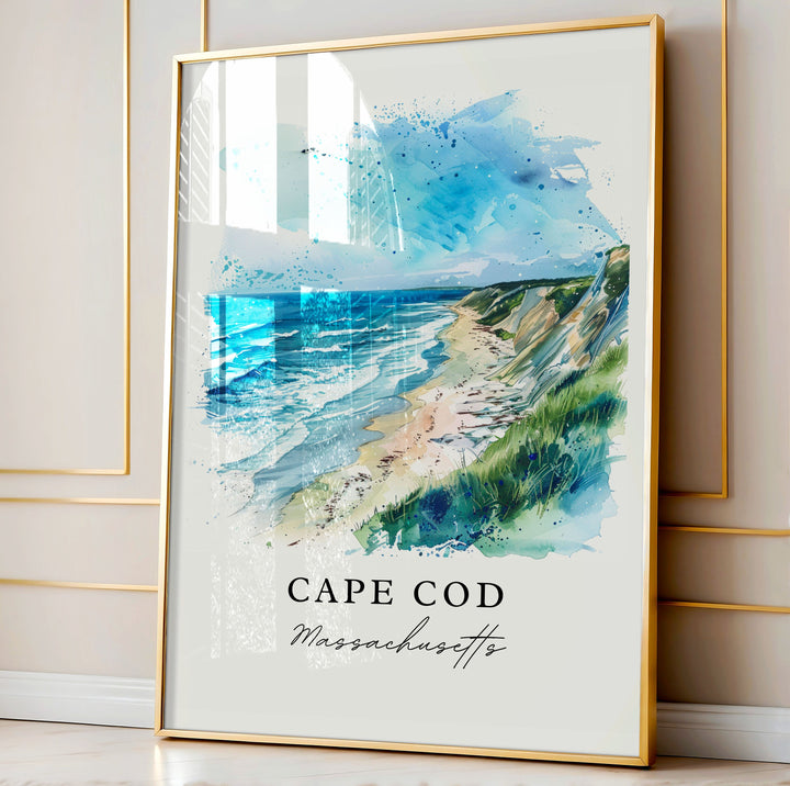 Cape Cod Art, Cape Cod MA Print, Massachusetts Wall Art, MA Beach Art Gift, Travel Print, Travel Poster, Travel Gift, Housewarming Gift