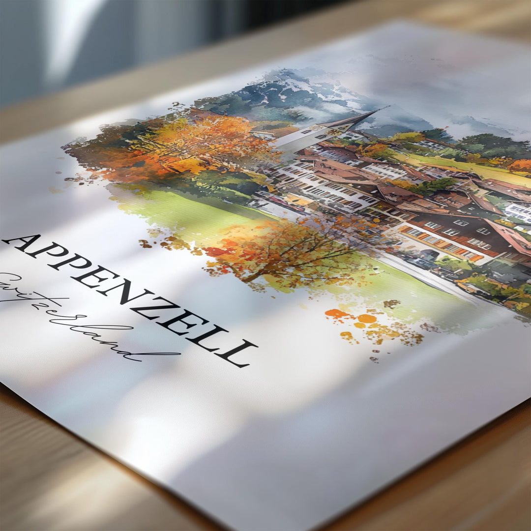 Appenzell Travel Print Wall Art Appenzell Wall Hanging Home Décor Appenzell Gift Art Appenzell Switzerland Art Lover Gift Appenzell Poster