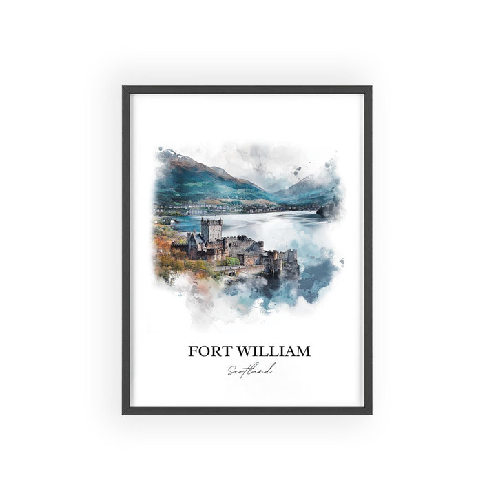 Fort William Wall Art, Scottish Highlands Print, Scotland Art, Fort William Scotland Gift, Travel Print, Travel Poster, Housewarming Gift