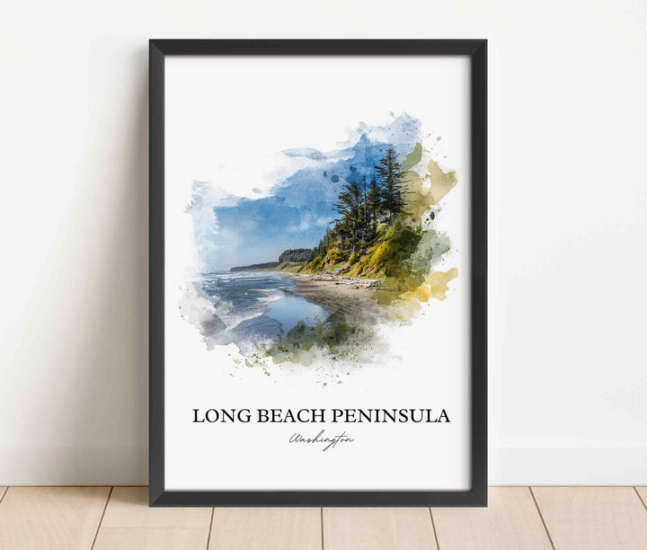 Long Beach Peninsula, Washington – Watercolor Art Print