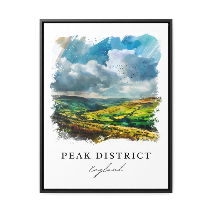 Peak District National Park Wall Art, Peak District Print, Peak UK Watercolor, England Gift,