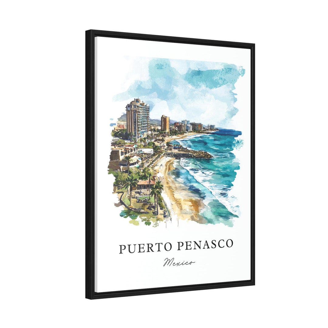 Puerto Penasco Art, Rocky Point MX Print, Playa Mirador Watercolor Art, Puerto Penasco Gift,