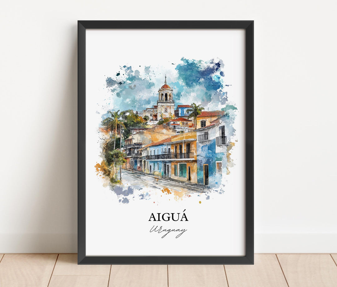 Aiguá Uruguay Wall Art, Maldonado Print, Uruguay Watercolor Art, Aiguá Uruguay Gift, Travel Print, Travel Poster, Housewarming Gift