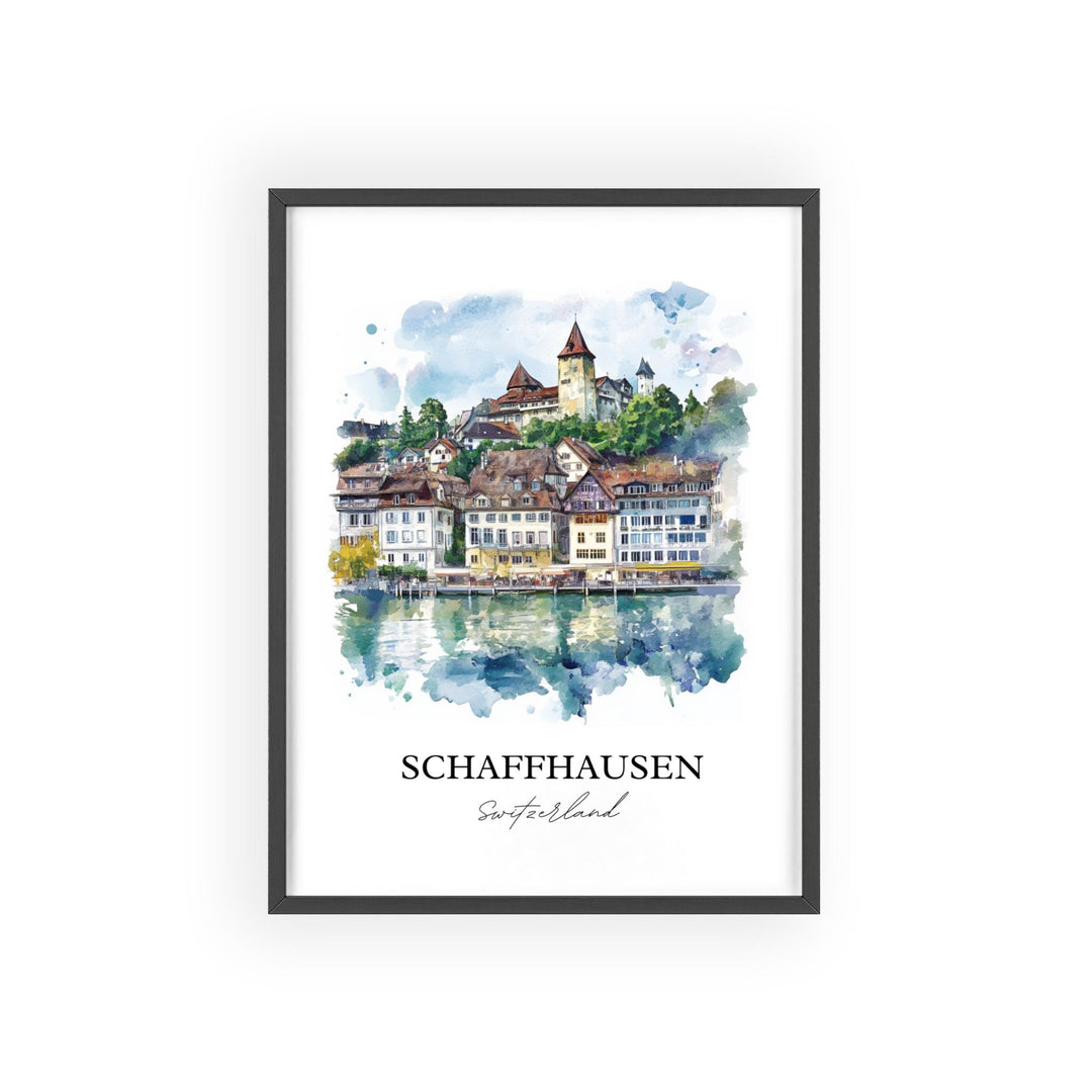 Schaffhausen Travel Print Wall Art Schaffhausen Wall Home Décor Schaffhausen Gift Art Lovers Switzerland Art Lover Gift Schaffhausen Poster