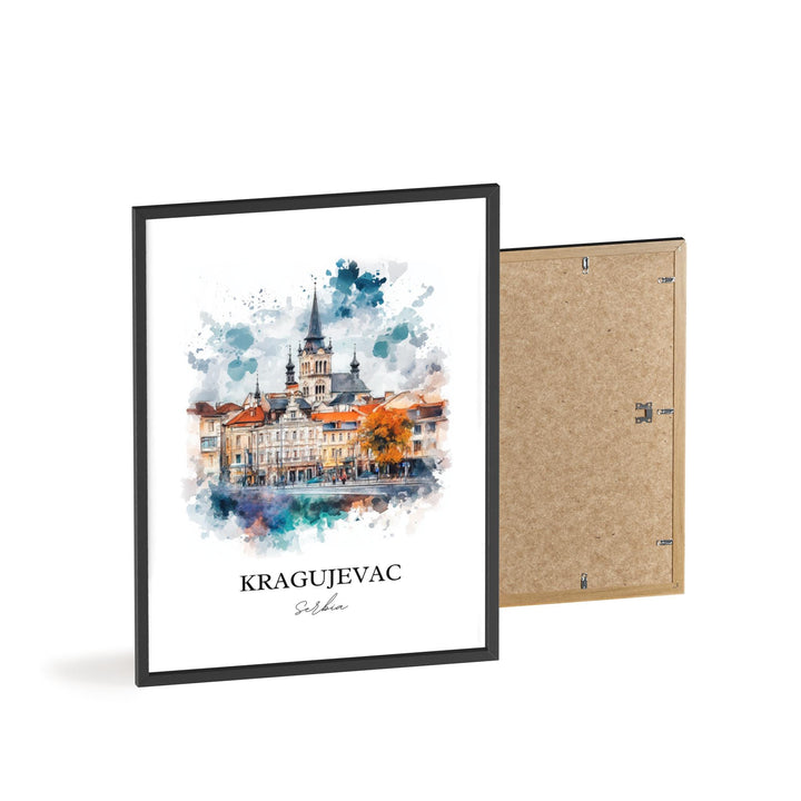 Kragujevac Wall Art, Sumadija District Print, Serbia Watercolor Art, Kragujevac Gift, Travel Print, Travel Poster, Housewarming Gift