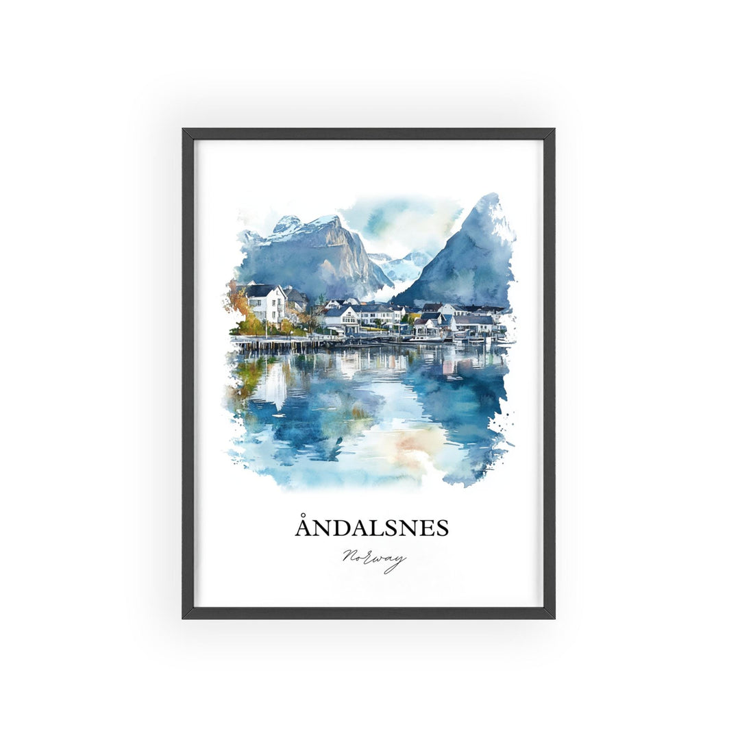 Andalsnes, Norway – Watercolor Art Print
