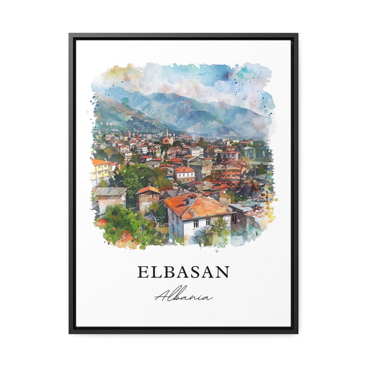 Elbasan Albania Wall Art, Elbasan Albania Print, Elbasan Watercolor, Elbasan Albania Gift,