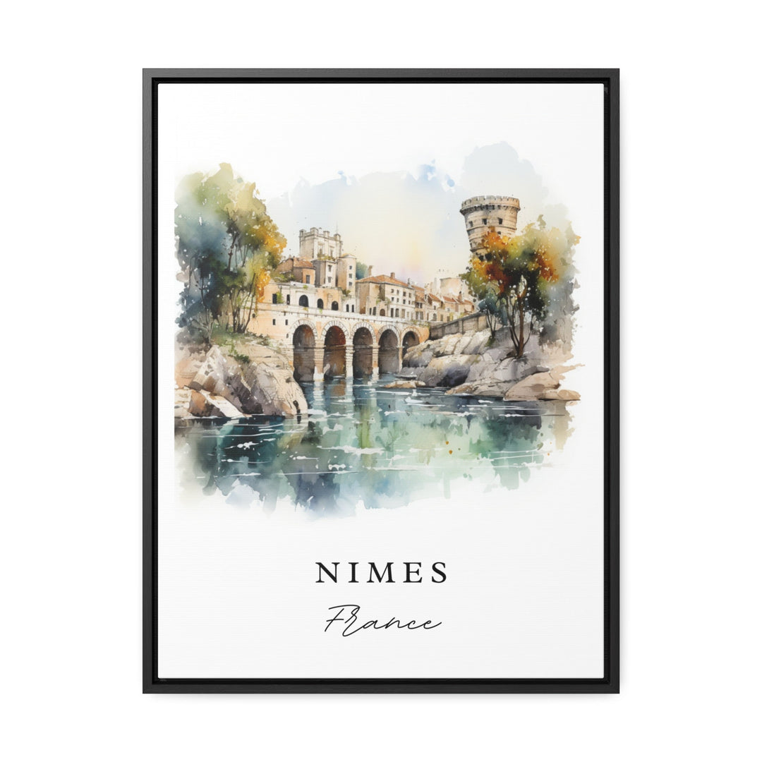 Nimes France wall art - France, Nimes poster, Nimes FR Wedding gift, Nimes France Birthday present, Custom Text, Personalized Gift