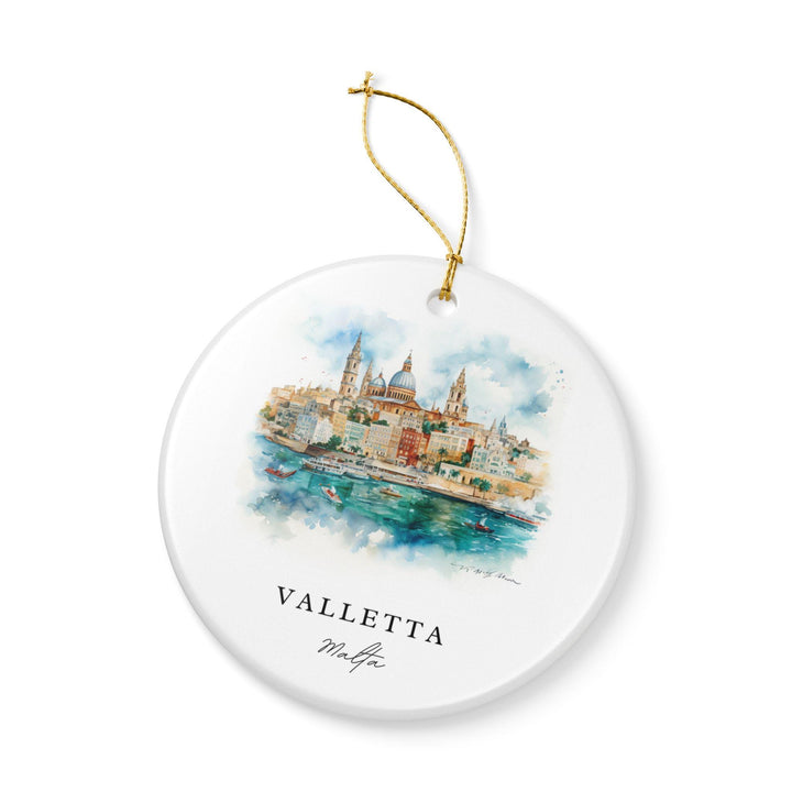Valletta Malta Ornament: Unique Valletta Souvenir, Valletta Xmas Decor, and Authentic Valletta Malta Gift