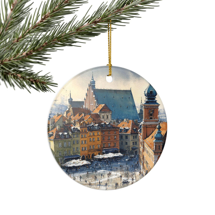 Warsaw Poland Ornament: Unique Warsaw Souvenir, Warsaw Xmas Decor, and Authentic Warsaw Poland Gift