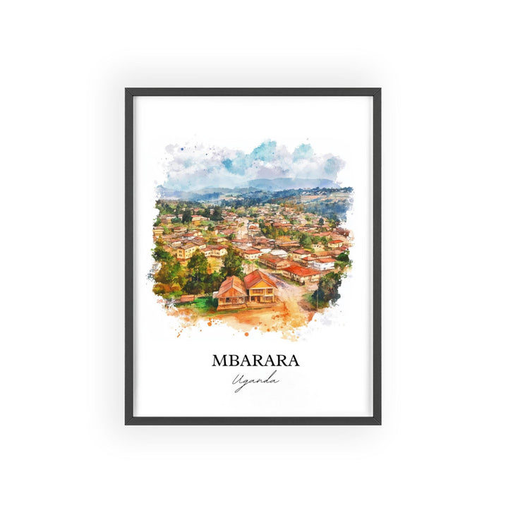 Mbarara Wall Art, Uganda Print, Uganda Watercolor Art, Mbarara Uganda Gift, Travel Print, Travel Poster, Housewarming Gift