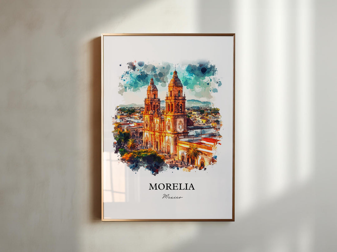 Morelia, Mexico – Watercolor Art Print