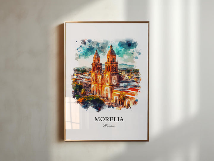 Morelia, Mexico – Watercolor Art Print
