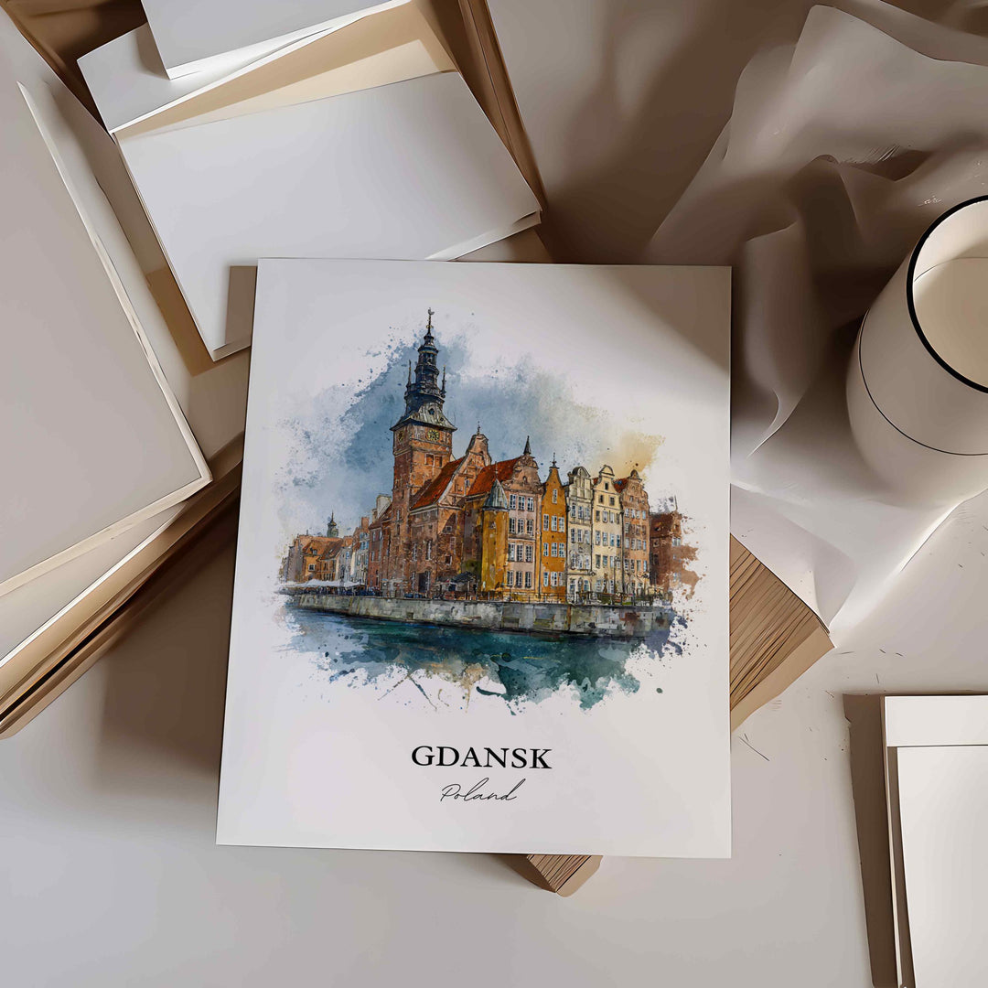 Gdansk, Poland – Watercolor Art Print