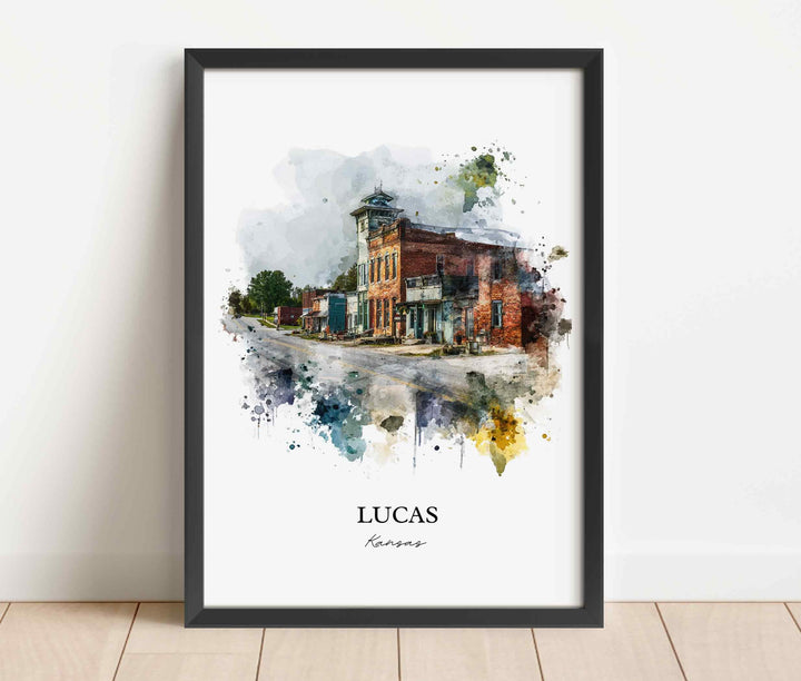 Lucas, Kansas – Watercolor Art Print