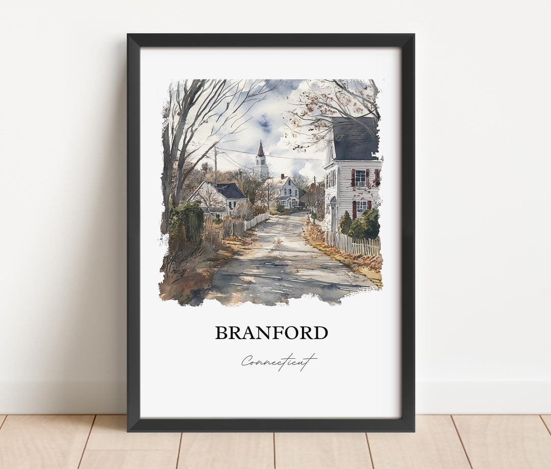 Branford, Connecticut, Connecticut – Watercolor Art Print