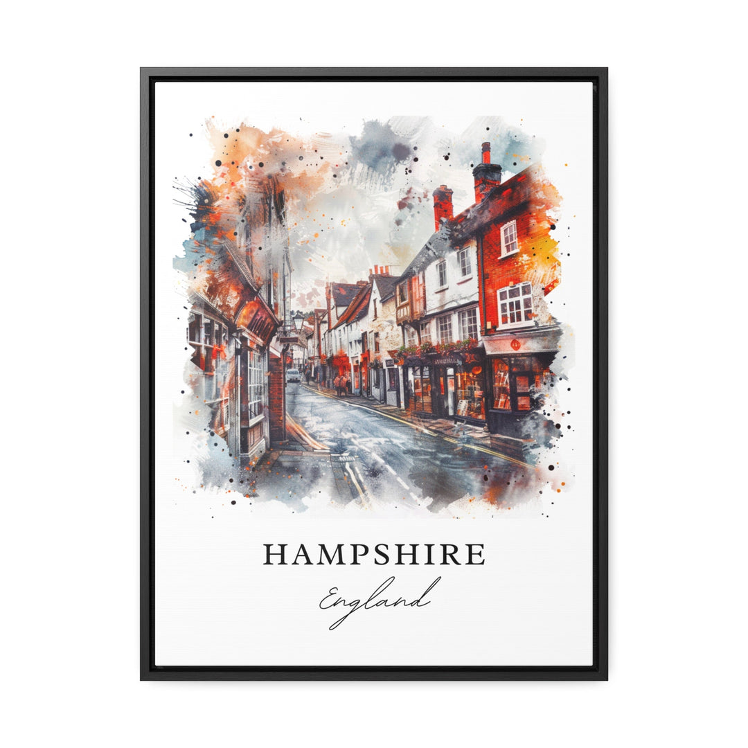 Hampshire England Wall Art, Hampshire Print, Berkshire UK Watercolor, Hampshire England Gift,