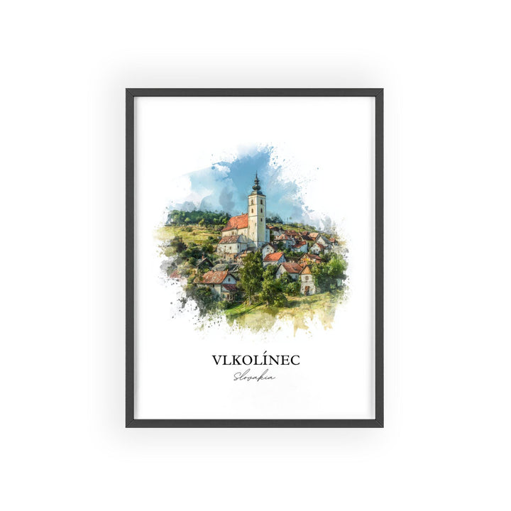 Vlkolinec, Slovakia – Watercolor Art Print