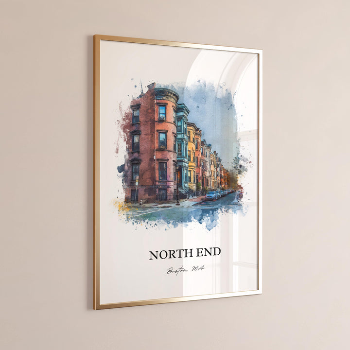 North End, Boston MA – Watercolor Art Print
