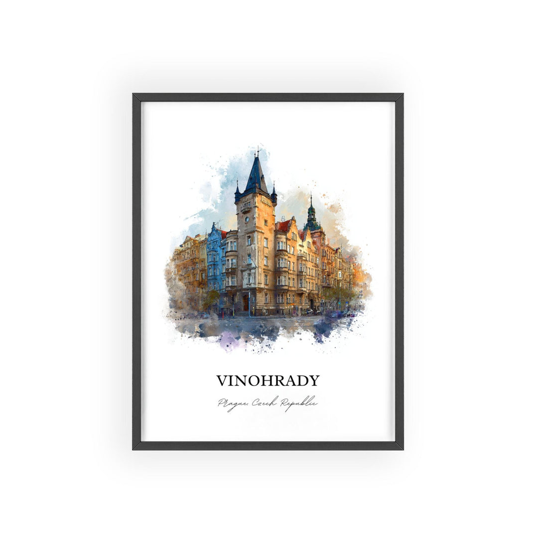 Vinohrady, Czech Republic – Watercolor Art Print