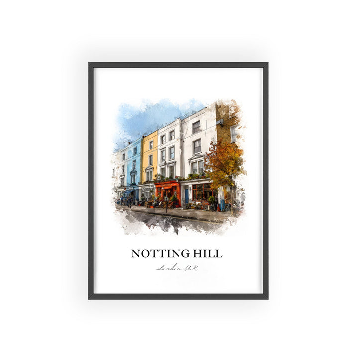Notting Hill, London – Watercolor Art Print