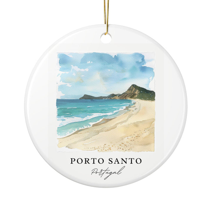 Porto Santo, Portugal Ornament: Unique Portugal Souvenir, Porto Santo Xmas Decor, and Authentic Porto Santo Gift