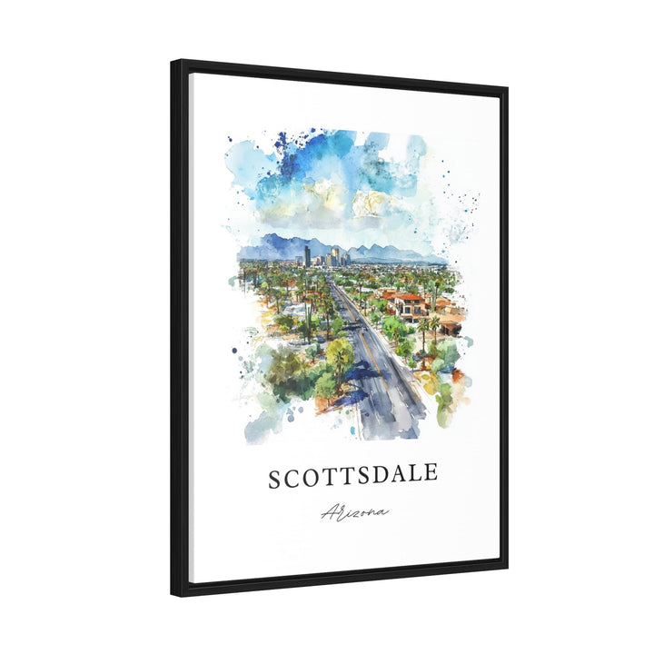 Scottsdale AZ Wall Art, Scottsdale Print, Scottsdale Watercolor Art, Scottsdale Arizona Gift,