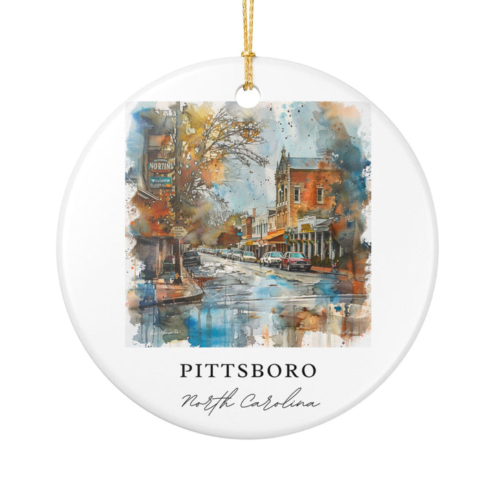 Pittsboro, North Carolina Ornament: Unique Pittsboro Souvenir, Pittsboro NC Xmas Decor, and Authentic North Carolina Gift