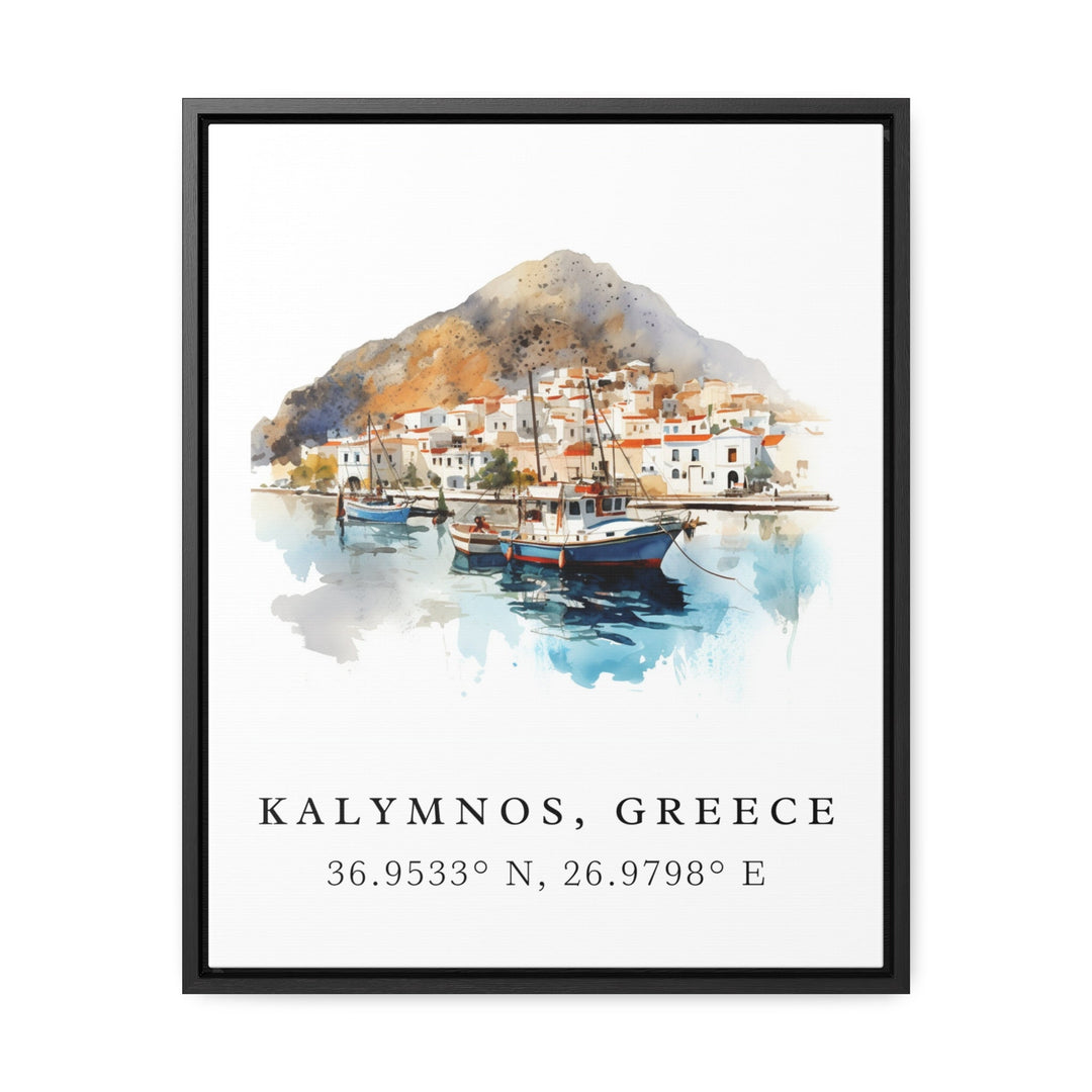 Kalymnos Greece wall art - Greece, Kalymnos poster, Kalymnos Wedding gift, Birthday present, Custom Text, Personalised Gift