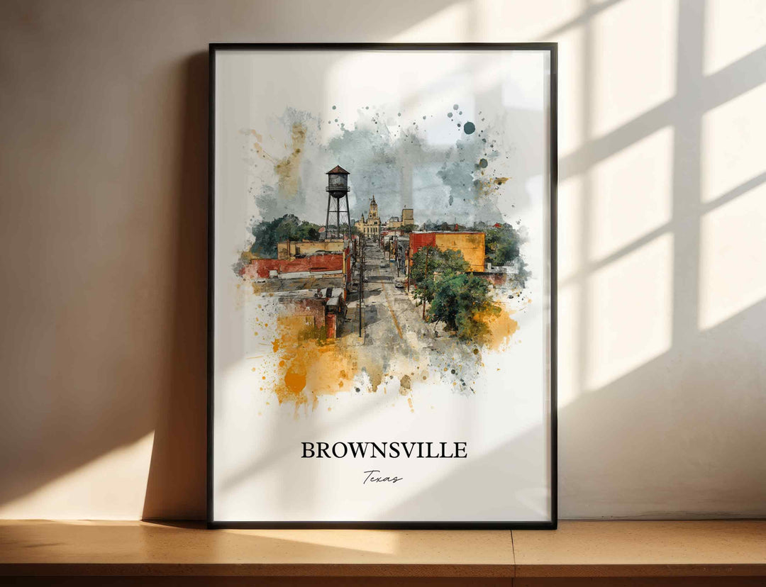 Brownsville, Texas – Watercolor Art Print