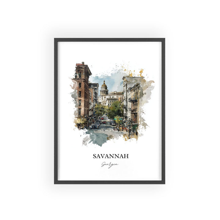 Savannah, Georgia – Watercolor Art Print