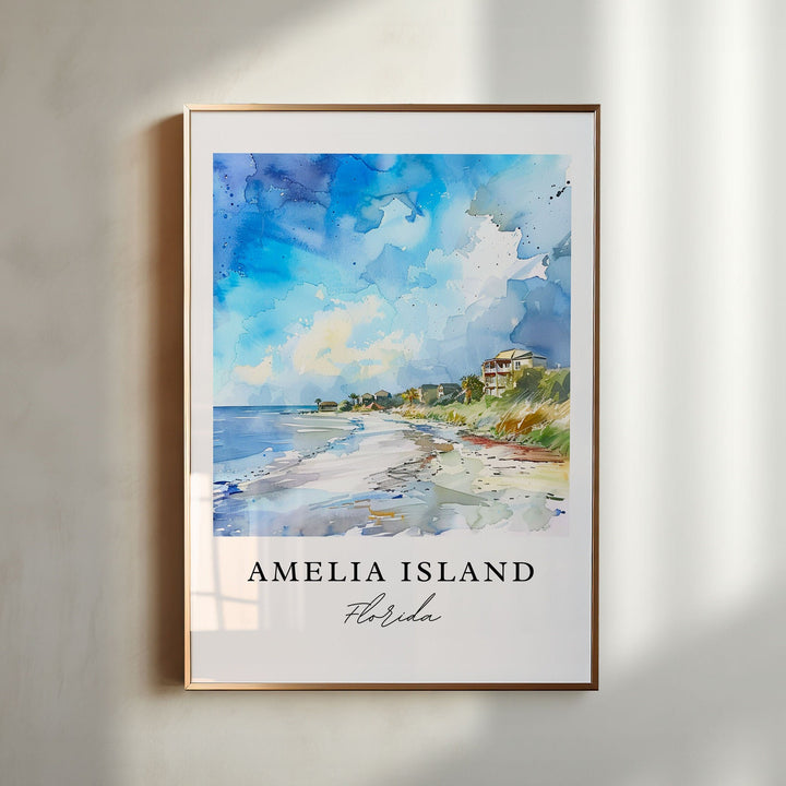 Amelia Island Art Print, Amelia Island Print, Florida Wall Art, Jacksonville Gift, Travel Poster, Housewarming Gift