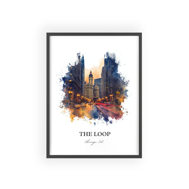 The Loop, Chicago Illinois – Watercolor Art Print