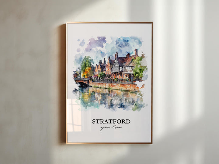 Stratford-upon-Avon, England – Watercolor Art Print