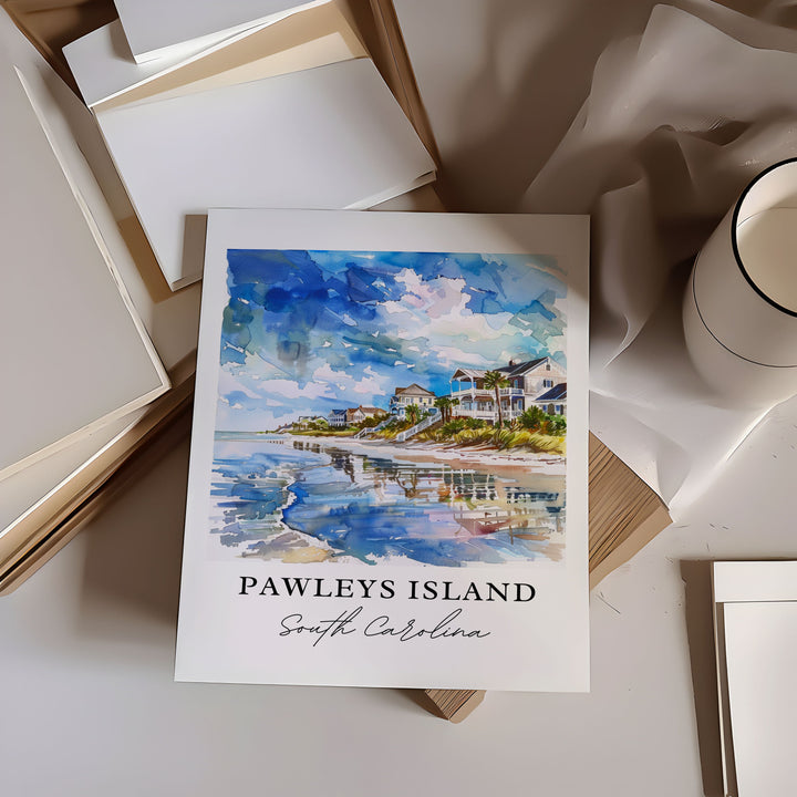 Pawleys Island SC Art, Pawleys Island Print, Pawleys Island Watercolor, Pawleys Island Gift,