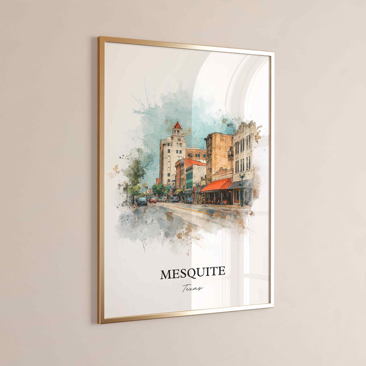 Mesquite, Texas – Watercolor Art Print
