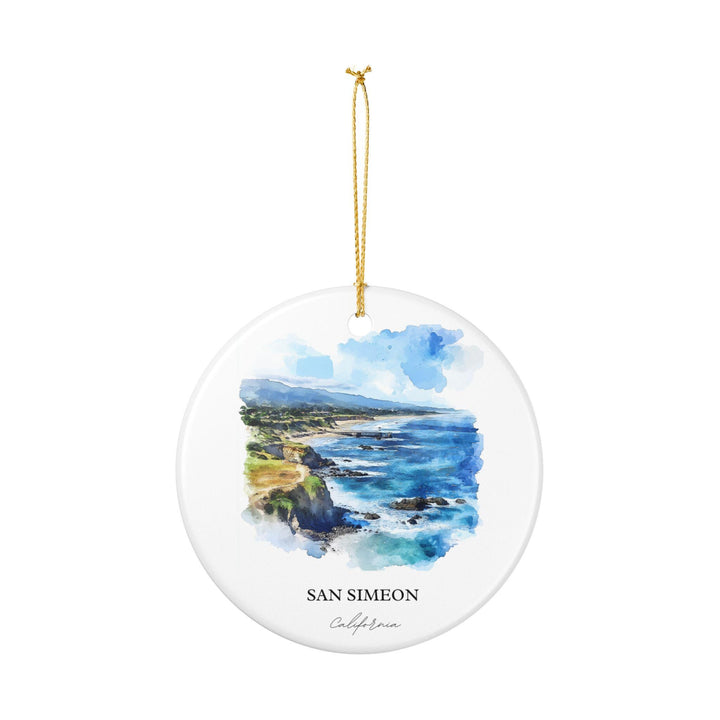 San Simeon California Ornament: Unique San Simeon CA Souvenir, California Xmas Decor, and Authentic San Simeon CA Gift
