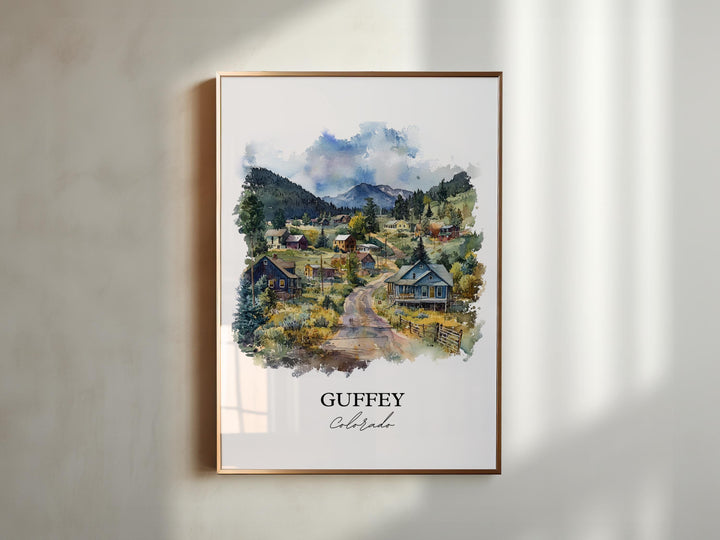 Guffey, Colorado, USA – Watercolor Art Print