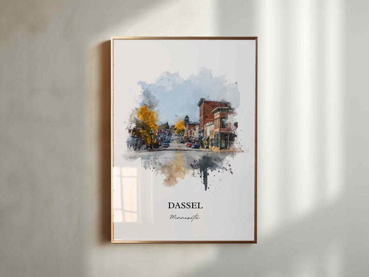 Dassel, Minnesota – Watercolor Art Print
