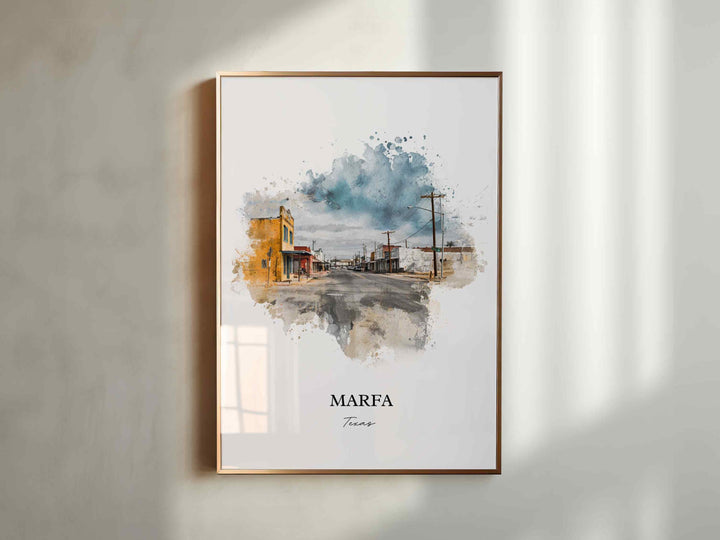 Marfa, Texas – Watercolor Art Print