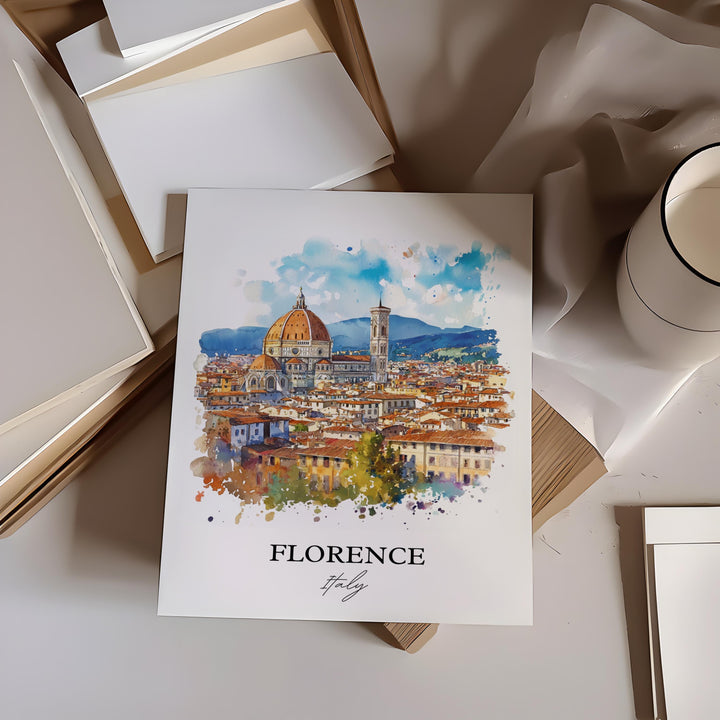Florence, Italy – Watercolor Art Print
