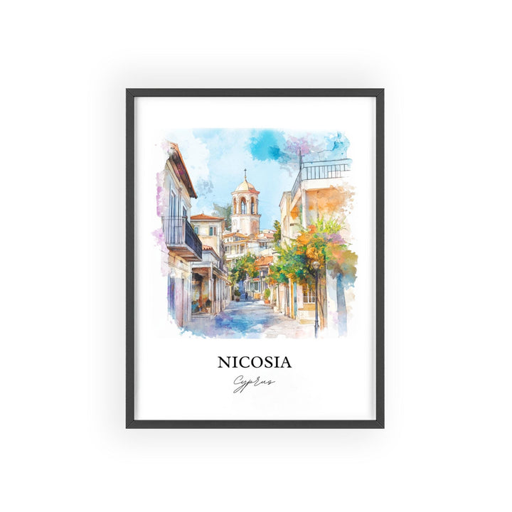 Nicosia Wall Art, Nicosia Cyprus Print, Cyprus Watercolor Art, Nicosia Cyprus Gift, Travel Print, Travel Poster, Housewarming Gift