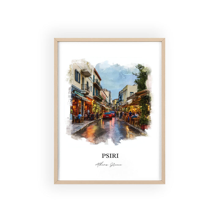 Psiri, Athens Greece – Watercolor Art Print