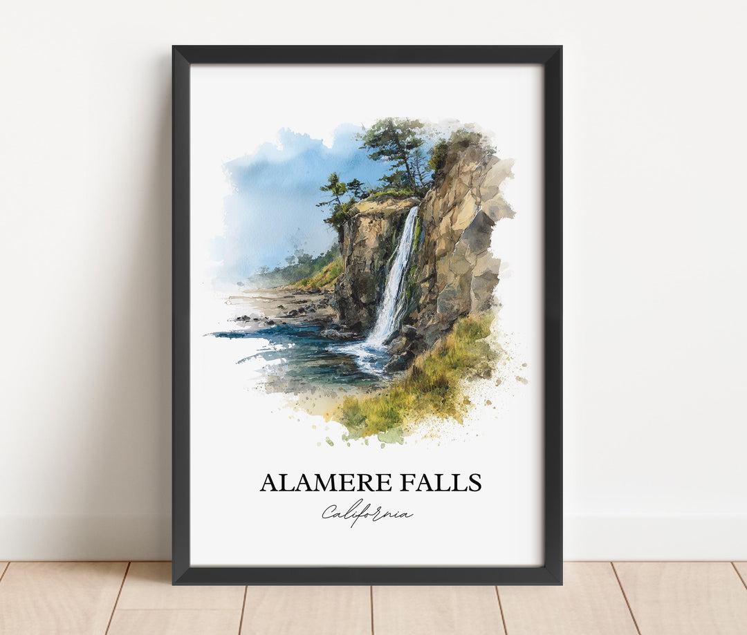 Alamere Falls Wall Art, Point Reyes Seashore Print, California Artwork, Alamere Falls Gift, Travel Print, Travel Poster, Housewarming Gift